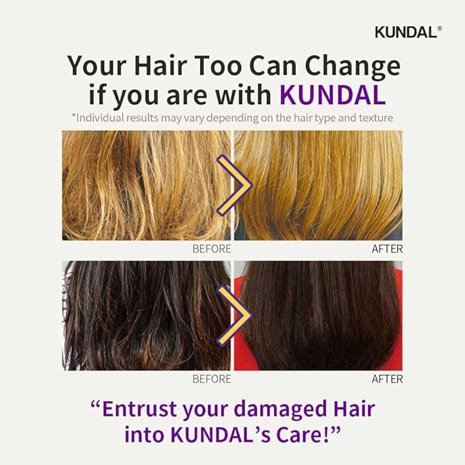 KUNDAL Intense Repair Quick Damaged Care Hair Serum [Cherry Blossom] - Premium Hair Essential Oil, Natural Ingredients, Deep Nourishment. 200ml (100ml x2ea) 6.76 fl. oz