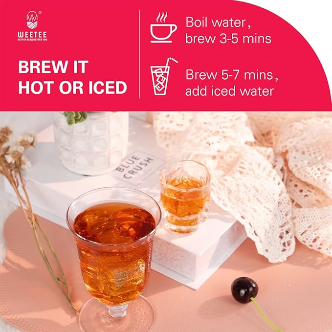 WT WEETEE Organic Decaf Black Tea Bags, Organic Black Tea 100 Count | Smooth & Mild Taste | CO2-Decaffeinated | Resealable Kraft Bag