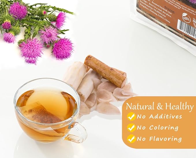 Premium Burdock Root Tea Bags,140 Tea Bags.100% Natural Burdock Tea,No Additives,Caffeine Free.