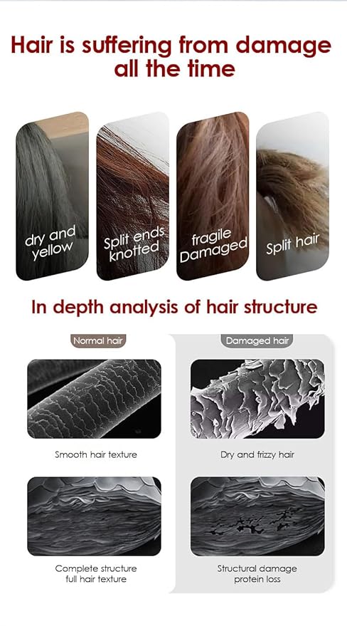 Hair Treatment Serum 40 Count- Vitamins Capsules with Argan Macadamia & Avocado Oils, Vitamin A, C, E, Pro B5, Leave-In Conditioner for Women & Men Frizzy Damaged Hair Repair, No Rinse; HFJN