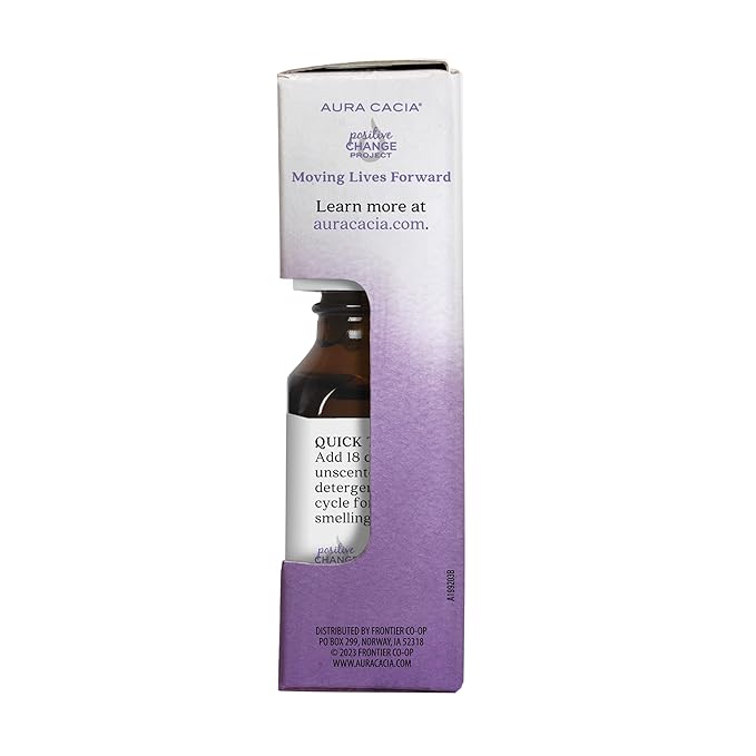 Aura Cacia 100% Pure Lavender Essential Oil, 0.5 fl. oz, Calm Relaxing Aroma, Therapeutic Grade, Ethically Sourced Lavender