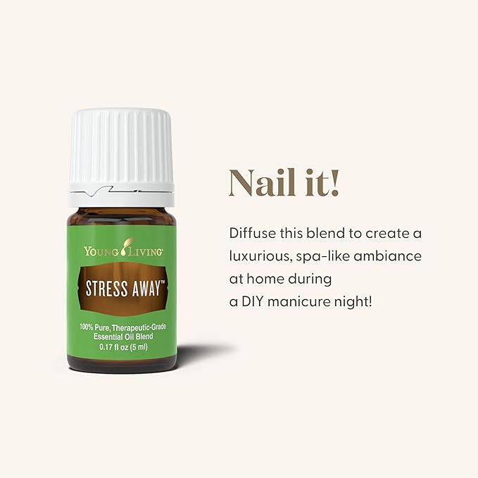 Young Living Stress Away Essential Oil Blend – 100% Pure, Vanilla-Lime Aroma, Diffuser & Topical Use, 5ml