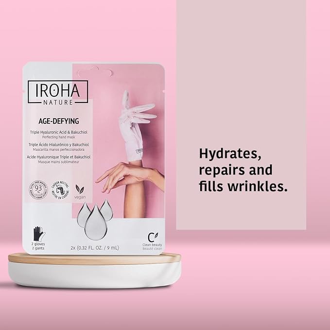 Anti-Aging Hand Mask (4 pairs) + Anti-Aging Face Mask (5 Masks)- Anti-Aging Hand Mask with Hyaluronic Acid and Bakuchiol & Anti-Aging Skin Care Mask- (Total bundle 9 pieces)