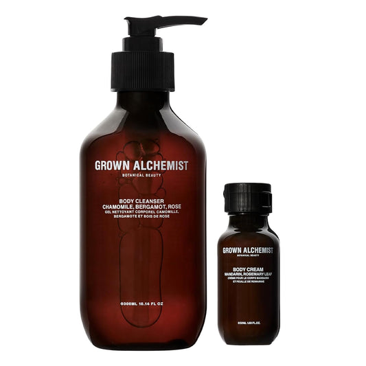 Grown Alchemist Body Cleanser (300ml) + Body Cream Travel Mini (50ml) DUO Kit