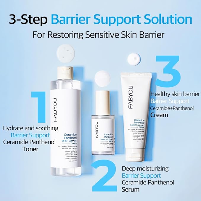 Ceramide Panthenol Skin Barrier Support Serum 1.69 oz – Korean Skin Care for Deep Hydration, Strengthens Skin Barrier, Soothes & Repairs, Gentle for Dry and Sensitive Skin