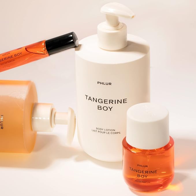 PHLUR Tangerine Boy Body Lotion - Moisturizes & Replenishes Dry Skin - Spicy Citrus Body Lotion for Women & Men with Lemon, Ginger, Tangerine, Jasmine & Black Pepper (16 Fl Oz)