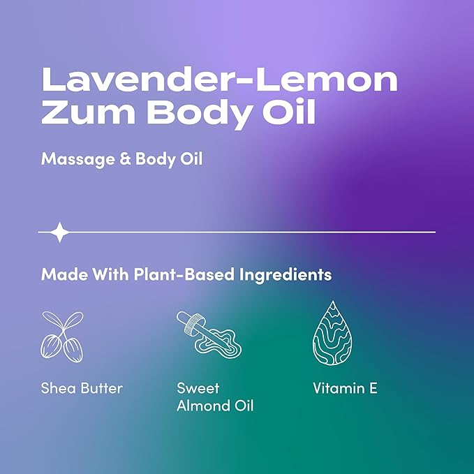 Indigo Wild Zum Massage and Body Oil - Lavender-Lemon - 4 fl oz