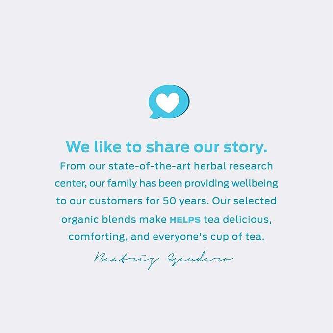 HELPS TEAS | Helps Relax Tea | Relaxing Organic herbal blend of Lemon Balm and Passionflower. Fights Anxiety To Rest Better and Helps You Unwind | 16 Tea Bags - Pack of 6 |