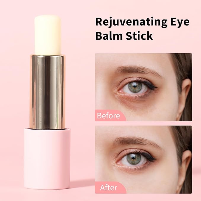 Retinol Eye Stick, Anti-Aging Eye Cream for Wrinkles, Dark Circles, Puffiness & Bags Under Eyes, All-in-one Multi Eye Balm with Caffeine, Vitamin C, Hydrating & Firming Skin