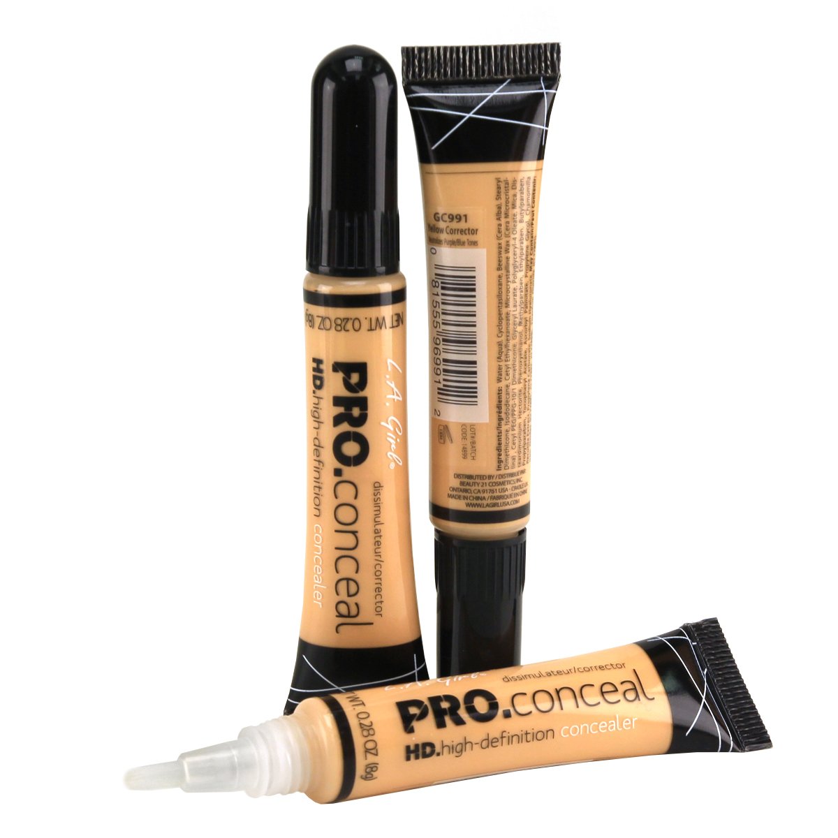 (CHOOSE YOUR COLOR) LA Girl HD Conceal High Definition Concealer 13 Color Choices (Yellow)