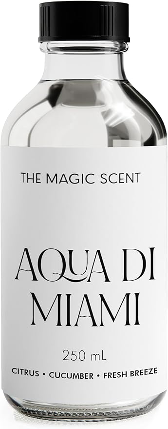 Aqua di Miami Oils for Diffuser - HVAC, Cold-Air, & Ultrasonic Diffuser Oil Inspired by The Ocean - Essential Oils for Diffusers Aromatherapy - 8.5 fl oz, 250 mL