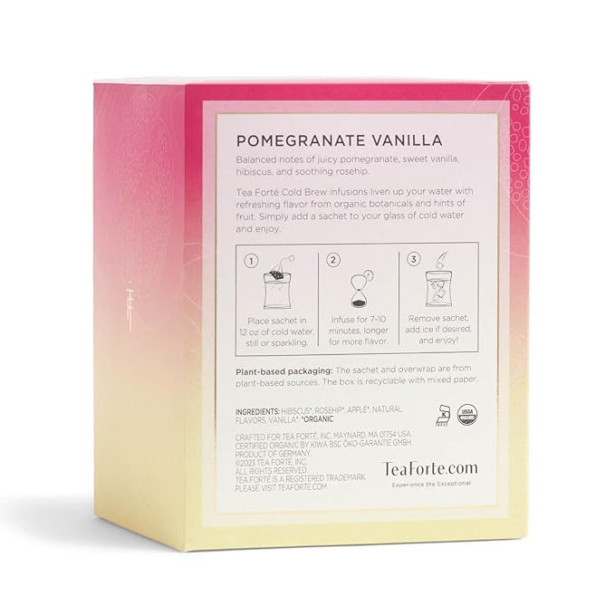 Tea Forte Cold Brew Pomegranate Vanilla Iced Tea Infuser