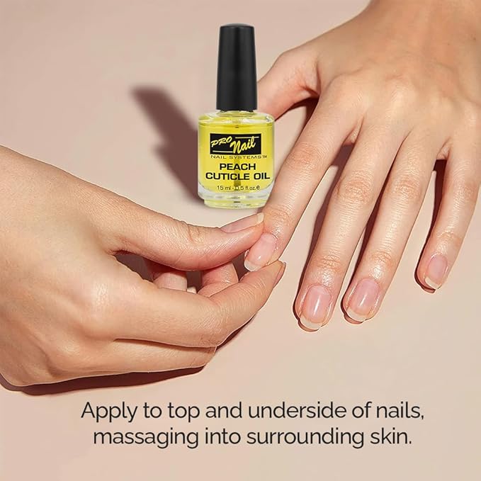 PRO NAIL - Cuticle Revitalizing Oil for Nails, Peach, 0.5 Oz - Professional Strength, Pedicure and Manicure - Moisturizes and Strengthens Nails and Cuticles - Soothing and Nourishing