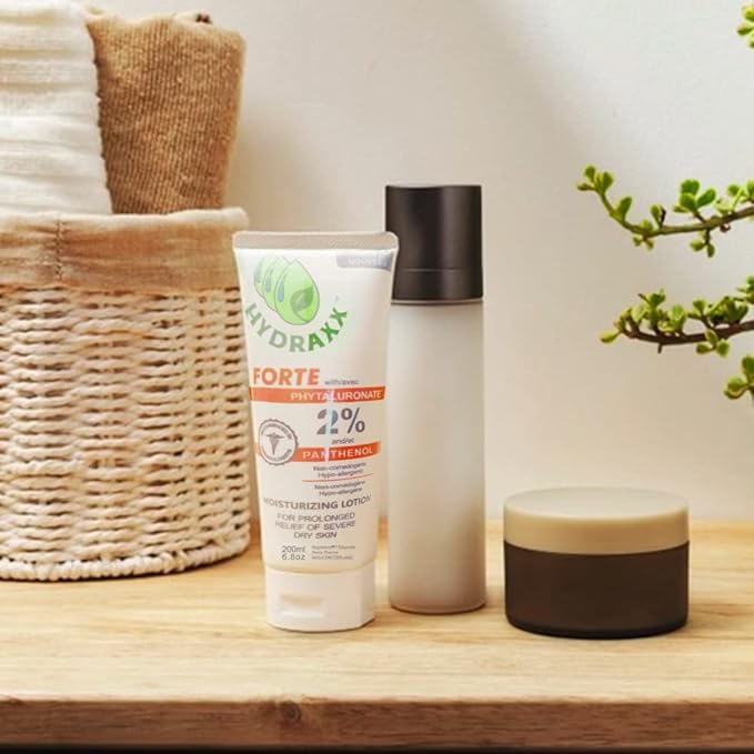 HYDRAXX FORTE Lotion for Daily Use - Moisturizing Lotion for Dry Skin – Non Greasy Hypoallergenic Body Lotion for All Skin Type | Fragrance-Free | Non-Comedogenic, 1 Fl Oz (Pack of 1)