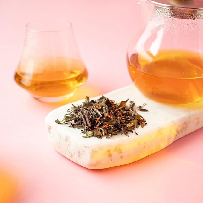 Organic Positively Tea Company, White Champagne Raspberry White Tea, Loose Leaf, 4 Ounce