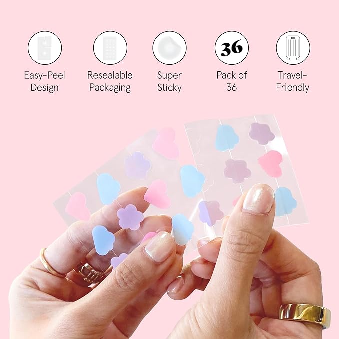 grace & stella Pimple Patches for Face - Cute Hydrocolloid Dots That Help Protect Acne & Reduce Redness - Fun Zit Stickers to Cover Blemishes - Dermatologist-Tested, Vegan (Multishape, 36 Count)