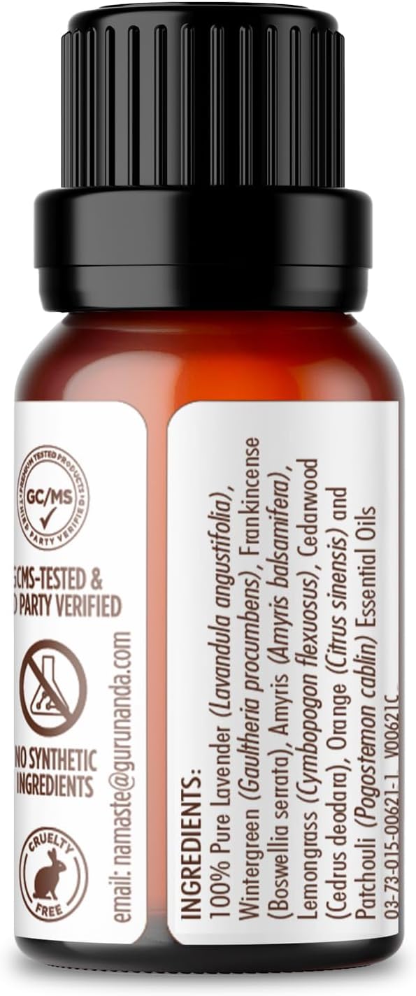 GuruNanda Calming Sleep Essential Oil (2x0.5 Fl Oz) - 100% Pure, Natural & Undiluted Aromatherapy Oil for Diffusers - Promotes Calmness & Relaxation