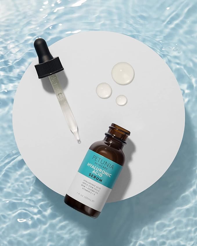 Hyaluronic Acid Serum with Vitamin C For Face, Hydrate and Plump Dry Skin, Boost Collagen, Anti Aging Diminish Fine Lines and Wrinkles, Natural & Organic Vegan Ingredients, 1 fl oz