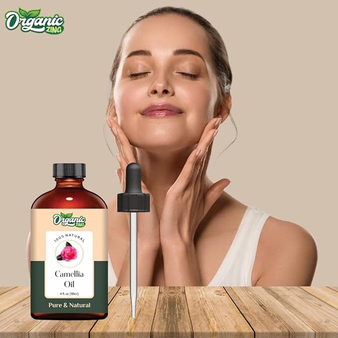 Camellia (Camellia Japonica) Oil | Pure & Natural Carrier Oil for Skincare, Hair Care & Massage - 118ml/3.99fl oz