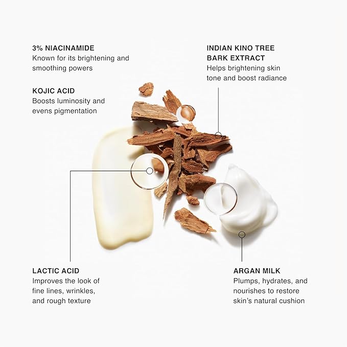 Josie Maran Micro Milk Activator Face Serum - Hydrating & Brightening Facial Serum with Argan Milk, Niacinamide & Kojic Acid - Anti-Aging Renewal Drops for Smooth, Radiant Skin (0.5 Fl Oz)