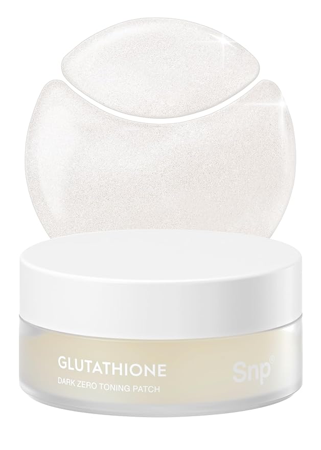 SNP [K Beauty Glutathione Dark Zero Toning Eye Patch | Nourishing Under Eye Patches for Blemishes and Dark Spots | Under Masks for Puffy Eyes and Dark Circles | Korean Skincare | 60 Patches