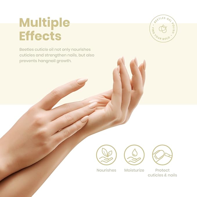 Beetles Gel No Wipe Matte Top Coat,and 7.5ml Cuticle Oil, Gel Nail Cuticle Oil Care for Dry