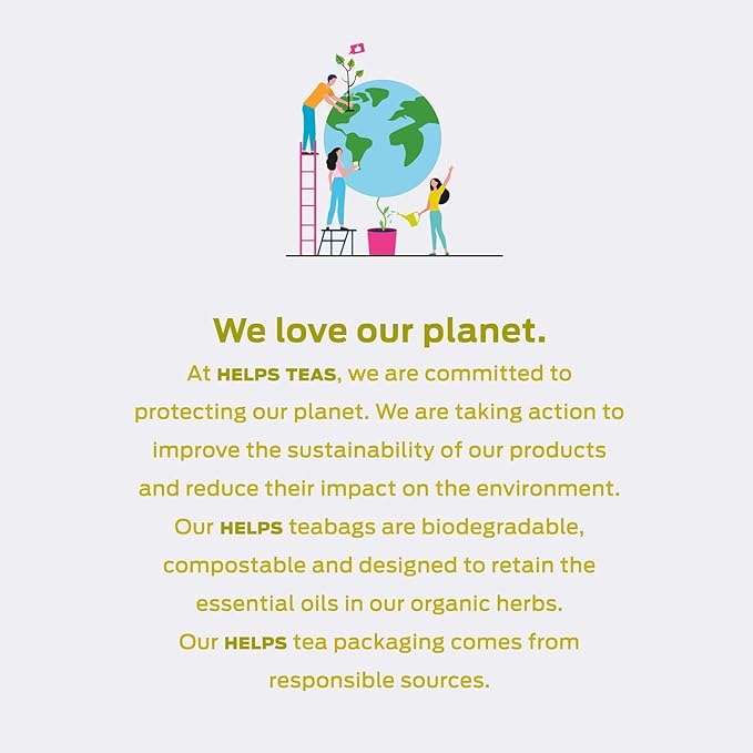 HELPS TEAS | Helps Detox Tea | Organic herbal blend of Horsetail, Green Tea, Herbal Lemon, Ulmaria and Rosemary that facilitate naturally our detox and depurative process | 16 Tea Bags - Pack of 3|