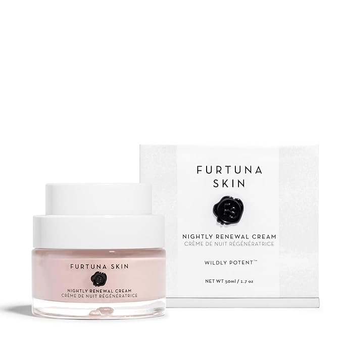 Furtuna Skin Nightly Renewal Cream - Intensive Overnight Regenerative Repair Moistrurizer, Bakuchiol & Ceramide Infused, Vegan, EWG Verified