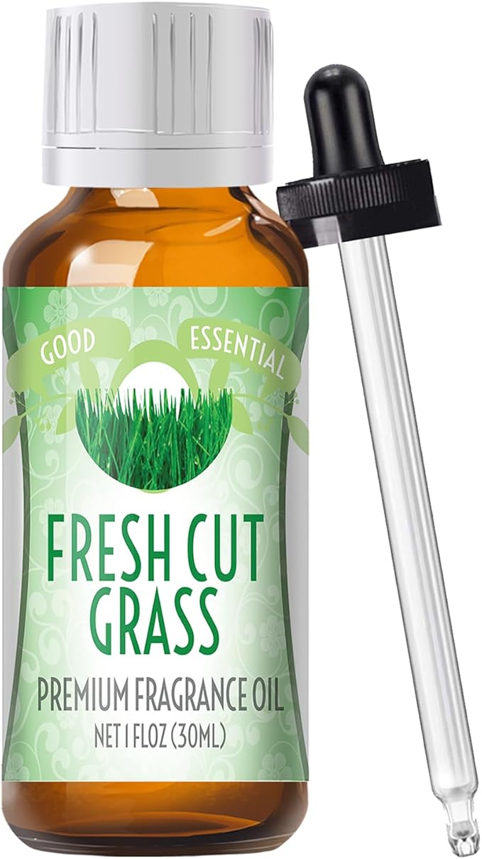 Good Essential Professional Fresh Cut Grass Fragrance Oil 30ml for Diffusers, Candles, Soaps, Lotions, Perfume 1 fl oz - Scent for Candle Making - Fresh Cut Grass Diffuser Oil