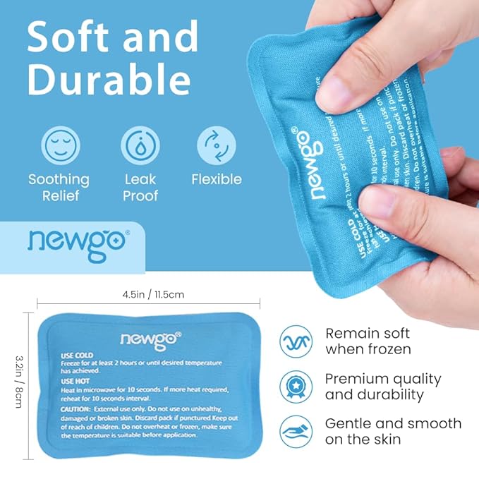 NEWGO Bundle of Cold Gel Eye Mask and Mini Ice Pack