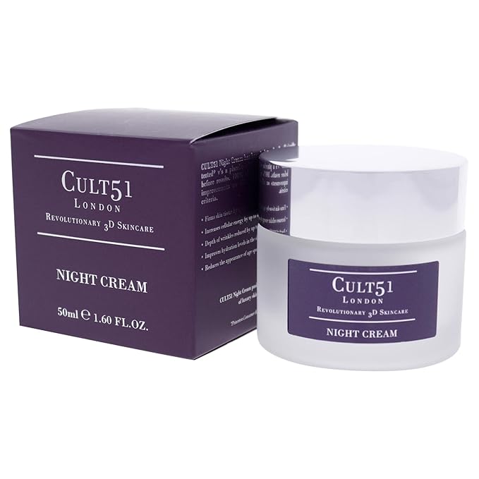 Cult51 Night Cream - Intensely Hydrating Moisturizer - Prevents, Reduces Signs Of Aging And Visible Wrinkles - Experience Glowing Skin And Deep Hydration - Renewing Treatment Restores Face - 1.6 Oz