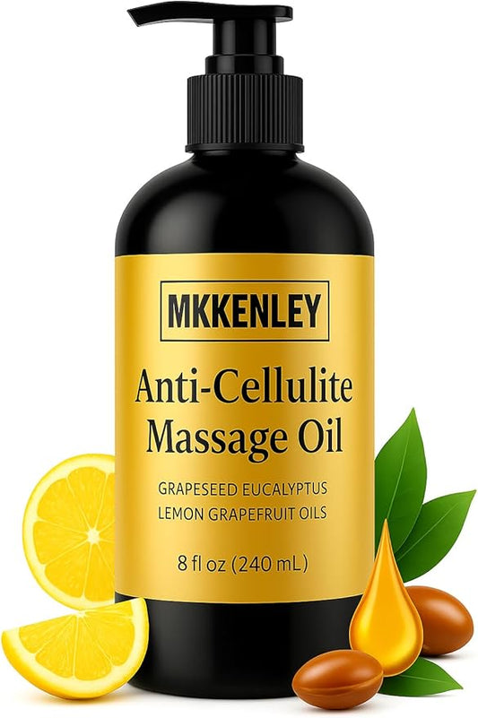 Anti Cellulite Massage Oil with Natural Ingredients to Skin Tightening Cellulite Oil Infused with Collagen and Stem Cell -Skin Care Cellulite Cream Moisturizing Body Oil for Women,Men 8 Fl oz