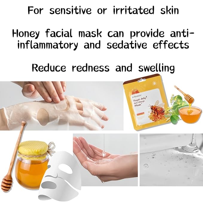 Facial mask Moisturizing face Mask - 10 Sheets, Deep Hydration, Improves Dry Skin, Sheet Mask, skincare for All Skin Types