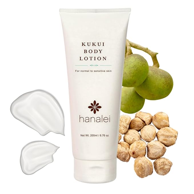 Hanalei Kukui Body Lotion 200ml and Face Moisturizer with SPF 50 Mineral Sunscreen 1.7 Oz - Cruelty Free (2-Pack Bundle)