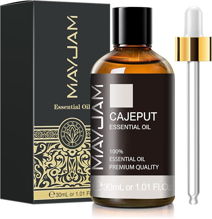 Cajeput Essential Oil 30ML/ 1.01FL.OZ, MAYJAM Pure Aromatherapy Cajeput Oil for Massage, Diffuser, Soap Making, Long Lasting Scents