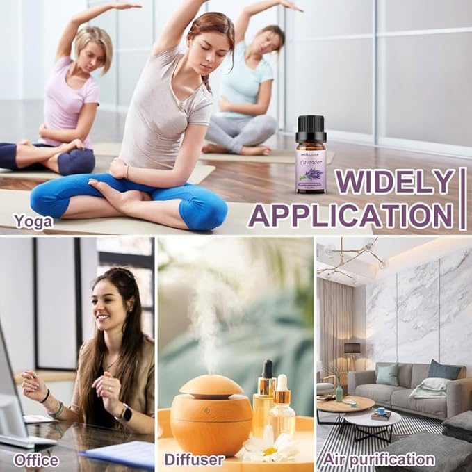Sedbuwza 2 Pack Lavender Essential Oil,100% Pure and Natural Fragrance Gift Oils for Diffuser, Soaps, Candle, Perfume