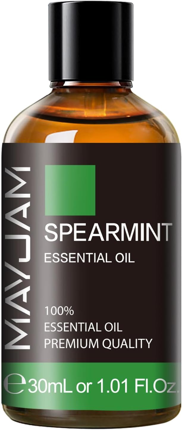 Spearmint Essential Oil 30ML/ 1.01FL.OZ, MAYJAM Pure Spearmint Oil for Massage, Diffuser, Soap Making, Long Lasting Scents