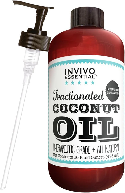 Fractionated Coconut Oil Premium Therapeutic Grade 16 Ounce Liquid Carrier Oil for Aromatherapy Relaxing Massage and Diluting Essential Oils with Pump and eBook