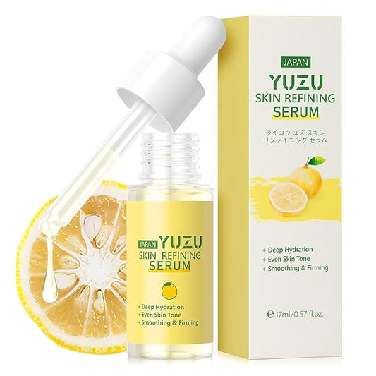 YUZU Skin Refining Serum, Grapefruit Essence, Pure Skin Care Serum, Deep Hydration Smoothing Firming Improve Skin Elasticity, Quickly Absorbed Non-Sticky for Daily Skin Care