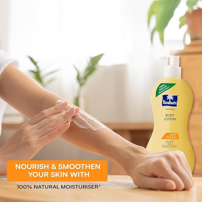 Parachute Advansed Soft Touch Body Lotion with Pure Coconut Milk & Honey |For Women & Men | All Skin types | 100% Natural, 72h Moisturisation | 13.5 Fl.oz. (Pack of 2)
