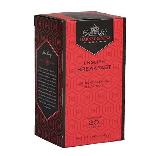 Harney & Sons Black Tea, Tea Bags, English Breakfast, 20 Count