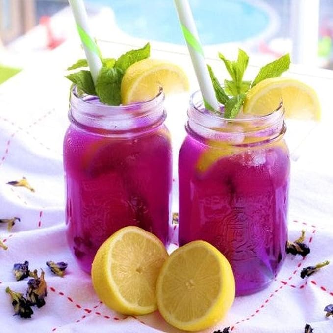 BLUE TEA - Purple Tea - 1.76 Oz (100+ Cups) Loose | Butterfly Pea Flower | ANTIOXIDANT RICH | Gifting Delight | Flower Based - Detox Tea - Non-Bitter - Herbal Tea - Caffeine Free - Gluten Free - Non-GMO | Tin Packed