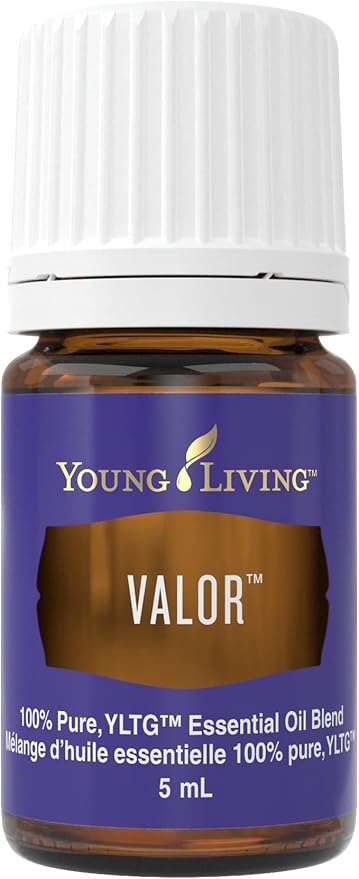 Young Living Valor Essential Oil - Empowering Blend with a Harmonious Blend of Black Spruce, Blue Tansy, Camphor Wood, Geranium, and Frankincense - 5ml Bottle for Courage and Confidence