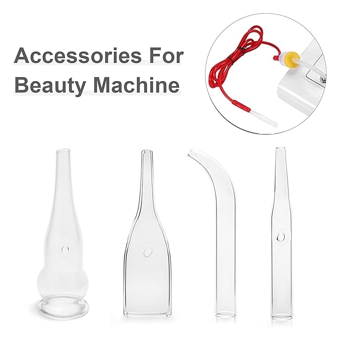 Elitzia Four Types Of Acne Blackhead Absorbing Glass Tube Types Multiple Use Electrotherapy Beauty Machine Accessories 10/set Of The Same Type ETD215SA (Gourd Shaped)