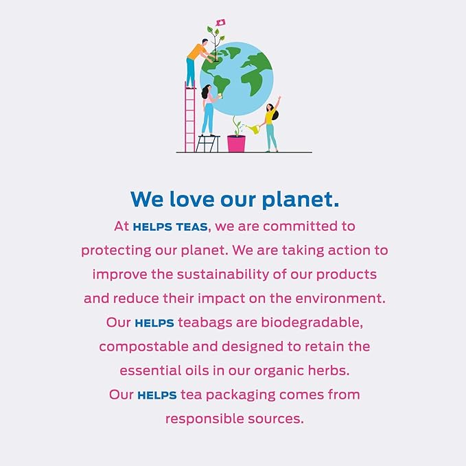 HELPS TEAS | Helps Stay Regular Tea | Organic Blend of Senna, Licorice, Anise, Lemon Balm and Mint. Relieves Occasional Constipation | Laxative and Draining Effect | Pack of 3