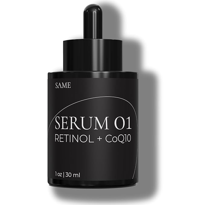 Same Skincare Face Serum 01: CoQ10 Retinol Serum for Face, Vitamin C, Hyaluronic Acid, Facial Serum Supports Anti Aging, Acne, Skin Texture, Fine Lines & Wrinkles, Organic, Vegan, Cruelty Free, 1 oz
