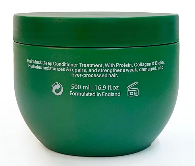 Hair Mask Deep Conditioner Treatment, Keratin Protein, Collagen, Repair & Dry Damaged Hair, All Hair Types, Vitamin (Organic Hair Mask)