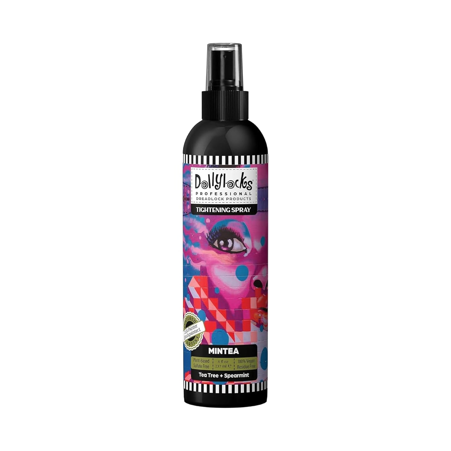 Dollylocks Dreadlock Tightening Spray for Locs - Mintea, Tea Tree Spearmint - Strengthen, Tame Frizzy Dreads, Residue-free for Loose Hair, 8oz