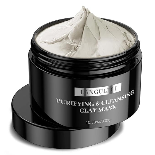 Deep Cleansing Mud Mask - Purifying Clay Facial Mask for Blackhead Removal, Pore Minimizer & Oil Control, Natural Exfoliating Detox Mask for Sensitive, Oily & Dry Skin, 10.58 Oz (300g)