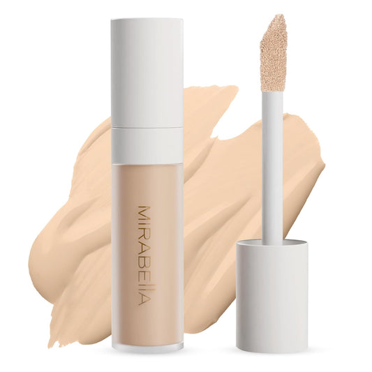 Mirabella Invincible For All Perfecting Under Eye Concealer Full Coverage - Hydrating Makeup Concealer for Dark Circles, Fine Lines & Wrinkles w/Hyaluronic Acid - Ivory I40